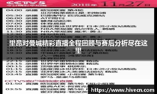 里昂对曼城精彩直播全程回顾与赛后分析尽在这里
